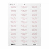 Minimale Red Holiday Family Return-adres Etiket (Full Sheet)