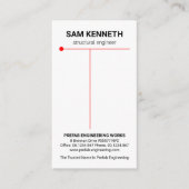 Minimale Red Lines Dot Structural Engineering Visitekaartje (Voorkant)