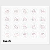 Minimale Red Prettige feestdagen Holiday Cadeau Ronde Sticker (Vel)