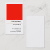 Minimale Red White Modern Professional Visitekaartje (Voorkant / Achterkant)