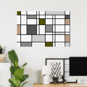 Minimale reflectie III Poster (Thuiskantoor)
