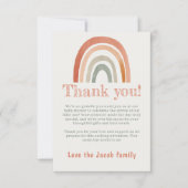 Minimale regenboog bedankt voor het baby shower ga (Voorkant)