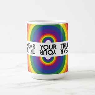 Minimale Regenboog Boog Moderne Kleurrijke Uitspra Koffiemok