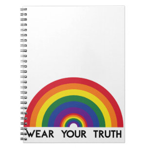 Minimale Regenboog Boog Moderne Kleurrijke Uitspra Notitieboek
