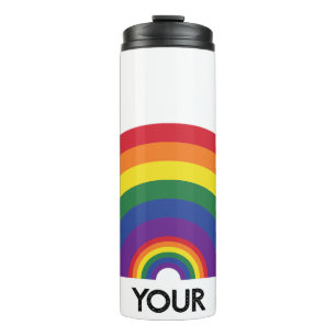 Minimale Regenboog Boog Moderne Kleurrijke Uitspra Thermosbeker