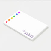 Minimale Regenboog Stippen Lijn Sjabloon Notities Post-it® Notes (Schuin)