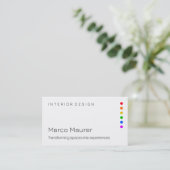 Minimale Regenboog Visitekaartje met Pride Kleuren (Staand voorkant)