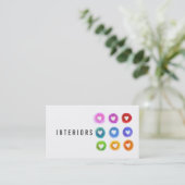 Minimale Regenboog visitekaartjes (Staand voorkant)