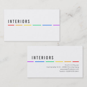 Minimale Regenboog Zakelijke Kaart met Pride Kleur Visitekaartje