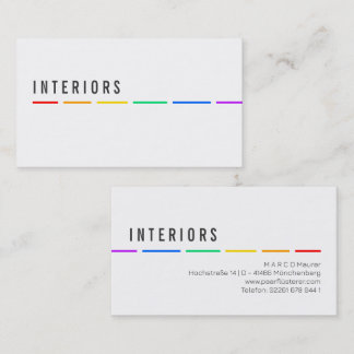 Minimale Regenboog Zakelijke Kaart met Pride Kleur Visitekaartje