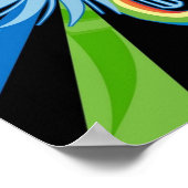 Minimale regenboogas poster (Hoek)