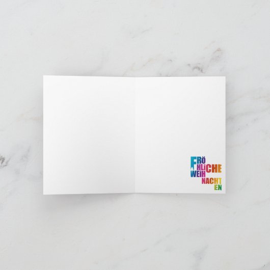 Minimale regenboogkerst feestdagen kaart (Binnen)