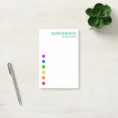 Minimale regenbooglijnnota's Sjabloon na het Stip Post-it® Notes (Kantoor)