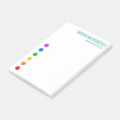 Minimale regenbooglijnnota's Sjabloon na het Stip Post-it® Notes (Schuin)