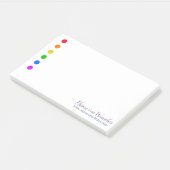 Minimale Regenboogstippen Lijn Sjabloon Notities Post-it® Notes (Schuin)