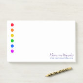 Minimale Regenboogstippen Lijn Sjabloon Notities Post-it® Notes (Op bureau)