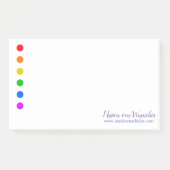Minimale Regenboogstippen Lijn Sjabloon Notities Post-it® Notes (Voorkant)