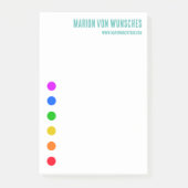 Minimale Regenboogstippen Lijnsjabloon Post-it Not Post-it® Notes (Voorkant)