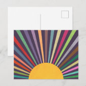 Minimale regenboogstralen van de Retro Briefkaart (Voorkant / Achterkant)