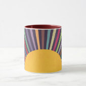 Minimale regenboogstralen van de Retro Mok (Midden)