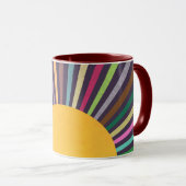 Minimale regenboogstralen van de Retro Mok (Voorkant rechts)