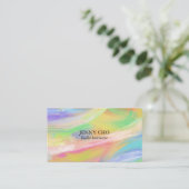 Minimale regenboogverf, getextureerd visitekaartje (Staand voorkant)