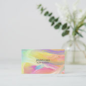 Minimale regenboogverf, getextureerd visitekaartje (Staand voorkant)