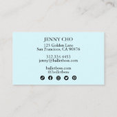 Minimale regenboogverf getextureerde acrylkunst visitekaartje (Achterkant)