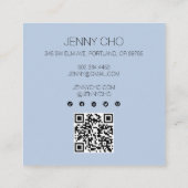 Minimale regenboogverf QR-code Sociale pictogramme Vierkante Visitekaartje (Achterkant)