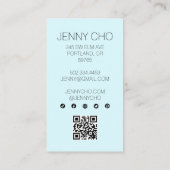 Minimale regenboogverf QR-code Sociale pictogramme Visitekaartje (Achterkant)