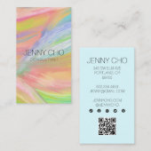 Minimale regenboogverf QR-code Sociale pictogramme Visitekaartje (Voorkant / Achterkant)