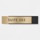 Minimale registratie van Faux Gold Black Suite Peu Deurbordje (Voorkant)