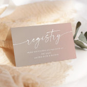 Minimale registratie van taupe en roze ombre Fade  Informatiekaartje