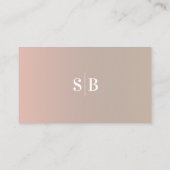 Minimale registratie van taupe en roze ombre Fade Informatiekaartje (Achterkant)