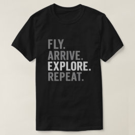 Minimale Reisaanhaling Typography T-shirt