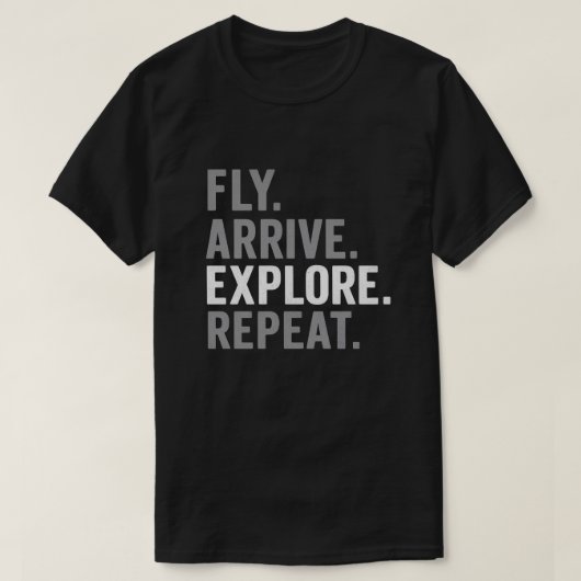 Minimale Reisaanhaling Typography T-shirt (Design voorkant)