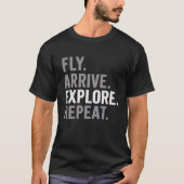 Minimale Reisaanhaling Typography T-shirt (Voorkant)