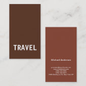 Minimale reisorganisator reisagent visitekaartje (Voorkant / Achterkant)
