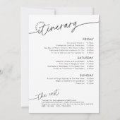 Minimale reisroute van Bachelorette Party Kaart (Achterkant)