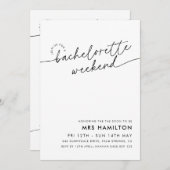 Minimale reisroute van Bachelorette Party Kaart (Voorkant / Achterkant)