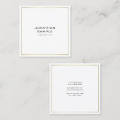 Minimale rendementscurve - elegant Gold-look Vierkante Visitekaartje (Voorkant / Achterkant)