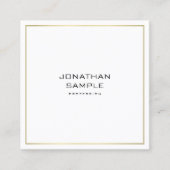 Minimale rendementscurve - elegant Gold-look Vierkante Visitekaartje (Voorkant)