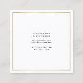 Minimale rendementscurve - elegant Gold-look Vierkante Visitekaartje (Achterkant)