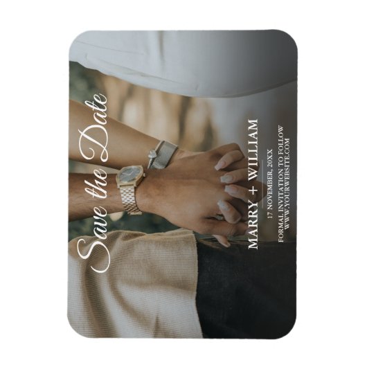 Minimale rendy Vervang de Foto sparen de Datum Kaa Magneet (Verticaal)