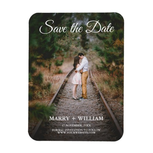 Minimale rendy Vervang de Foto sparen de Datum Kaa Magneet (Verticaal)