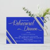 Minimale repetitie voor Chic Blue Calligraphy Kaart (Staand voorkant)