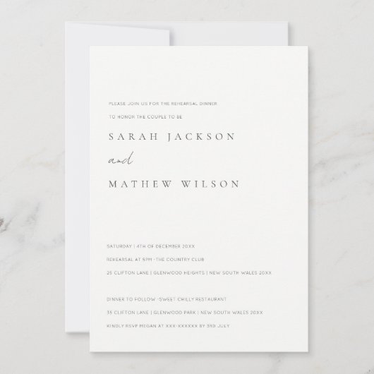 Minimale repetitie voor zwart-wit en witte Typogra Kaart (Voorkant)