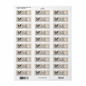 Minimale restaurantverpakkingslabel etiket (Full Sheet)