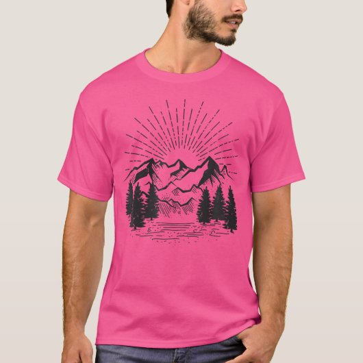 Minimale retour van het Adventure-Natuur voor fiet T-shirt (Voorkant)