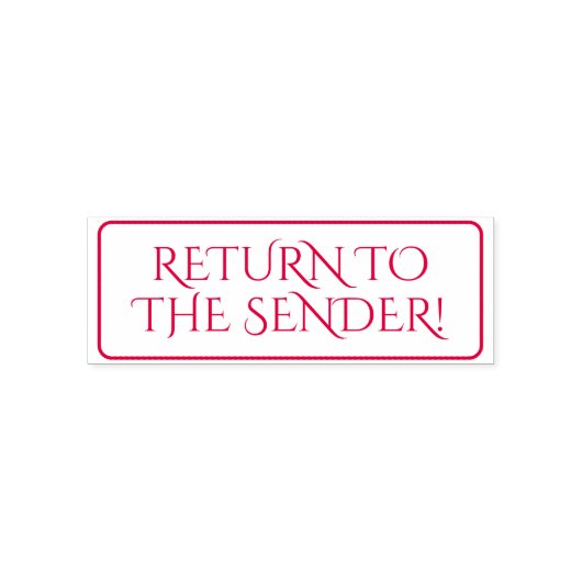 Minimale "RETOURNEER NAAR AFZENDER!" Stempel (Design)